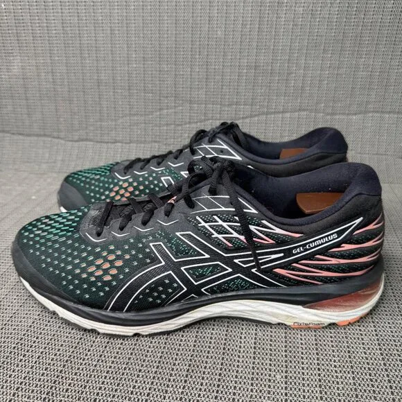 Asics Gel-Cumulus 12 Mens Size 12 Black & Green Running Shoes Rubber Sole - Picture 1 of 8